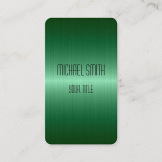 Green Stainless Steel Metal Business Card