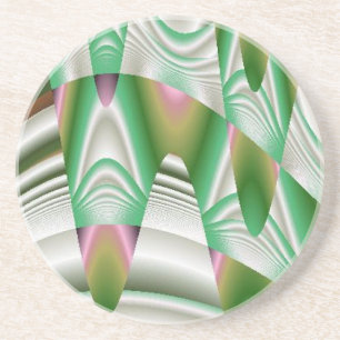 Green Stalactites in Abstract Coaster