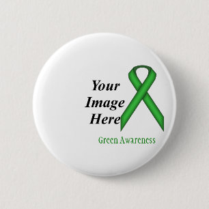 Green Standard Ribbon by Kenneth Yoncich 6 Cm Round Badge