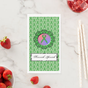 Green Standard Ribbon by Kenneth Yoncich Napkin