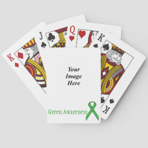 Green Standard Ribbon by Kenneth Yoncich Playing Cards