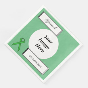 Green Standard Ribbon Template by Kenneth Yoncich Napkin