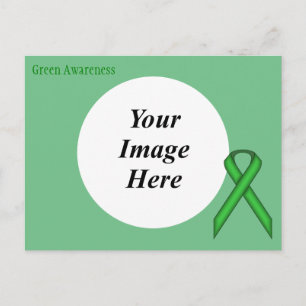 Green Standard Ribbon Template by Kenneth Yoncich Postcard