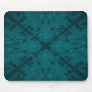 Green star kaleidoscope pattern mouse mat