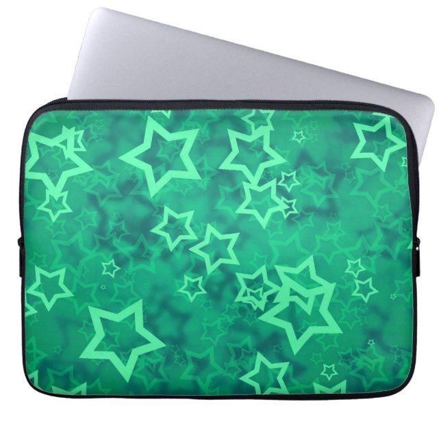 Green Star Laptop Sleeve (Front)