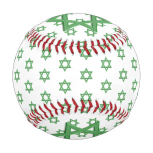 Green Star of David Seamless Baseball