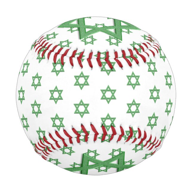 Green Star of David Seamless Baseball (Front)