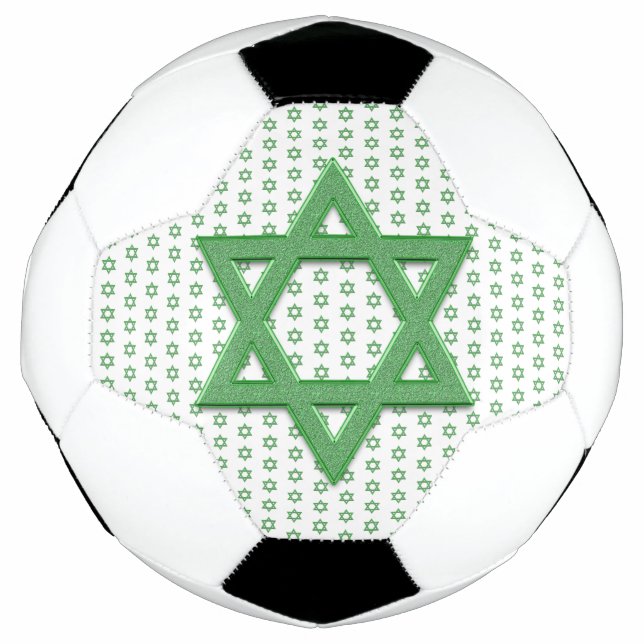 Green Star of David Seamless Football (Front)