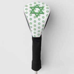 Green Star of David Seamless Golf Head Cover