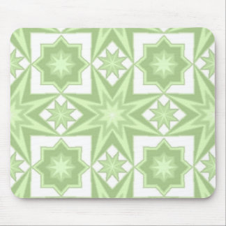 Green Star Pattern Mouse Mat