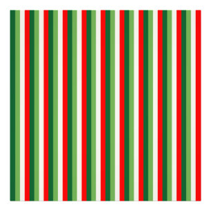 Green, Star White And Red Clover Pinstripes Photo Print