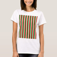Green, Star White And Red Clover Pinstripes