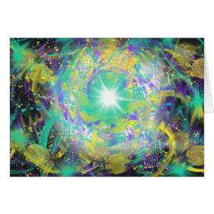 Green Starburst Colourful Funky Psychedelic Art