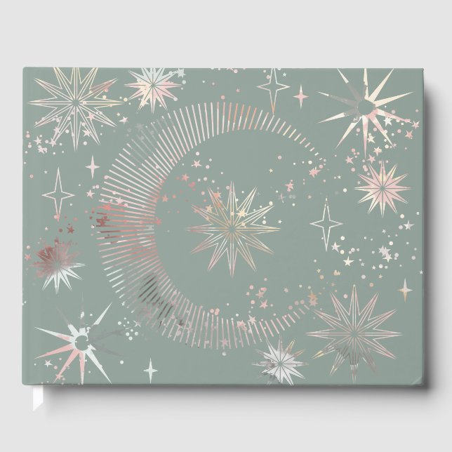 Green Starburst  Guest Book (Front)