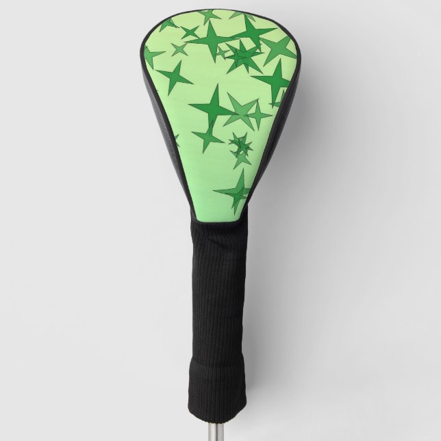 Green Stars Golf Head Cover (Front)