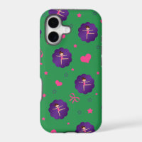 Green stars hearts bows purple scallop gymnast