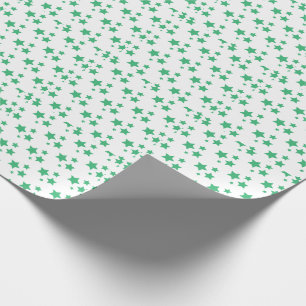 Green Stars Modern design Wrapping Paper