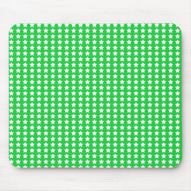 Green Stars Mouse Mat (Front)