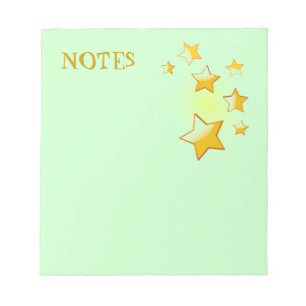 Green Stars Notepad