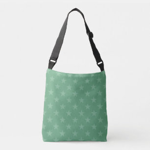 Green stars pattern crossbody bag