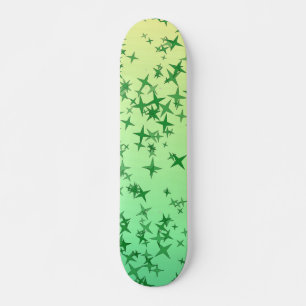 Green Stars Skateboard