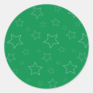 Green Stars Stickers
