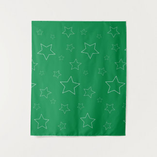 Green Stars Tapestry