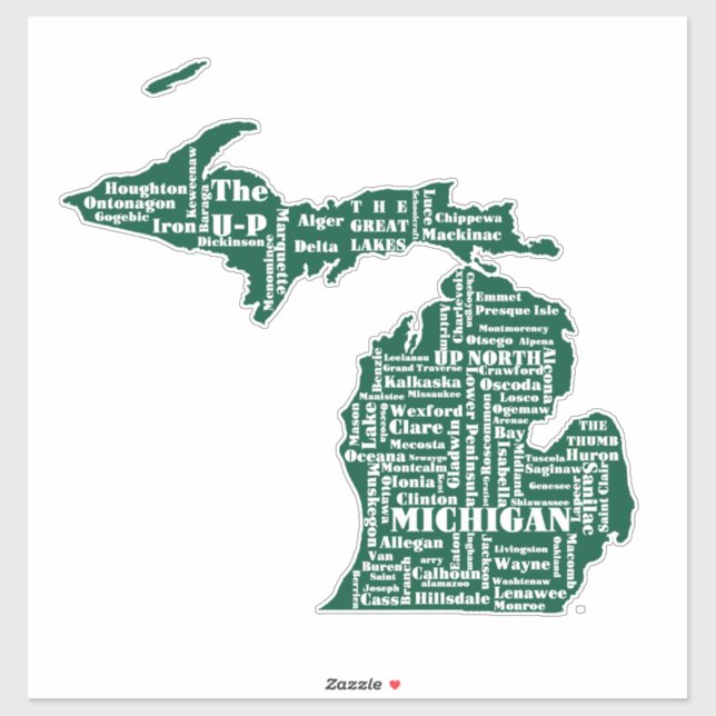Green State of Michigan Cities (Sheet)