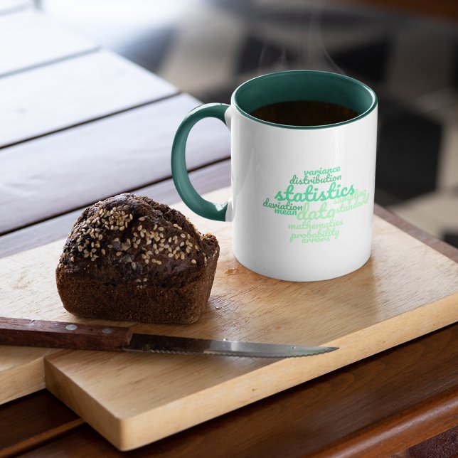 Green Statistics Word Cloud Mug (Creator Uploaded)