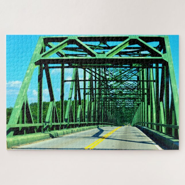 Green Steel Bridge Jigsaw Puzzle (Horizontal)