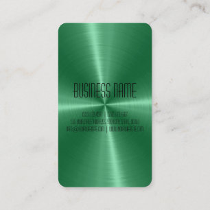Green Steel Metal Business Card