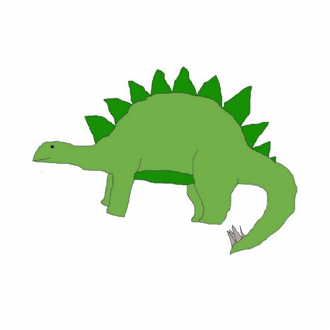 Green Stegosaurus sculpture Photo Sculpture Magnet (Front)