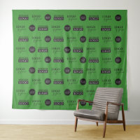 Green step and repeat Company Sponsor logos