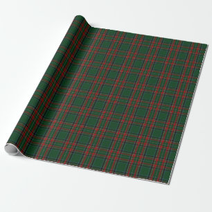 Green Stewart Plaid Wrapping Paper