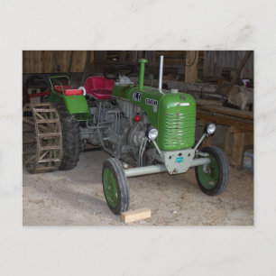 Green Steyr Tractor KL I Postcard