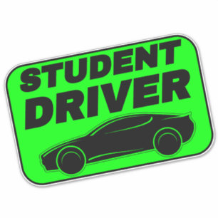 Green Sticker for Car New Drivers (Student Driver)