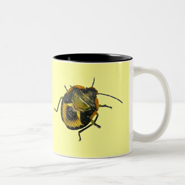 Green Stink Bug Nymph Coordinating Items Two-Tone Coffee Mug (Right)