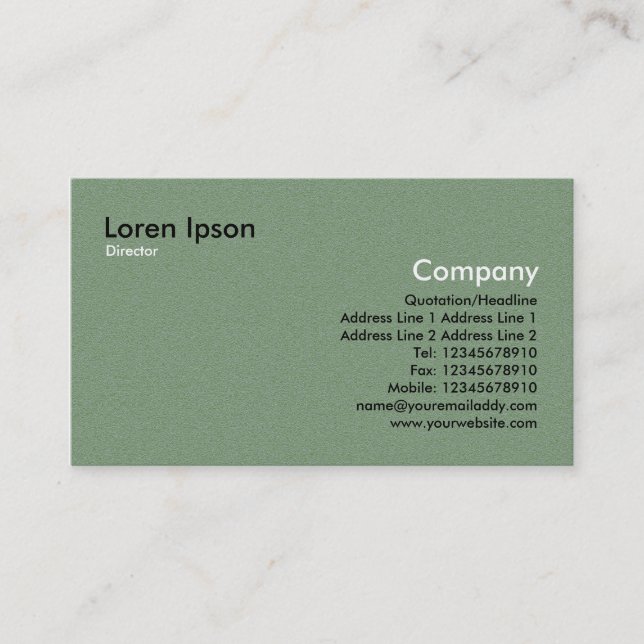 Green Stone Business Card (Front)