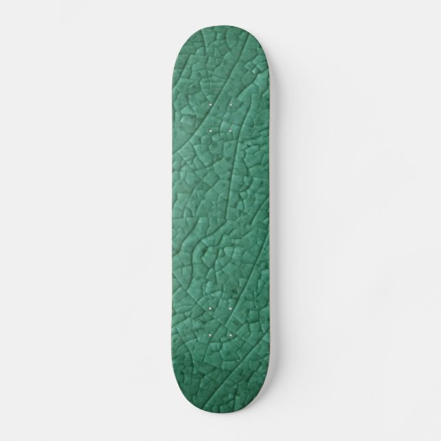 Green stone cracks Skateboard (Front)