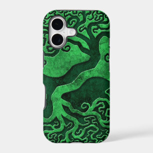 Green Stone Yin Yang Trees