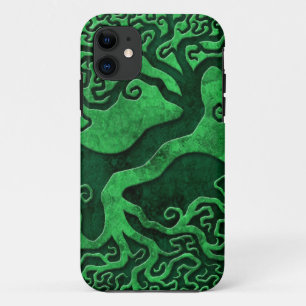 Green Stone Yin Yang Trees iPhone 11 Case