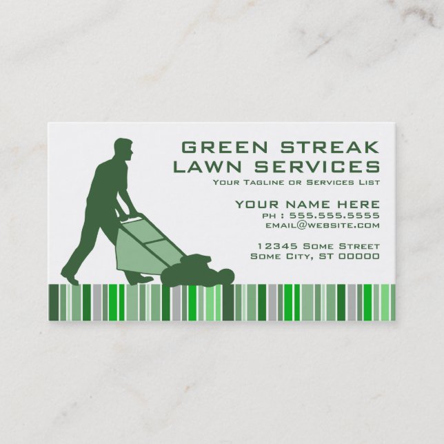 green streak lawn services loyalty card (Front)