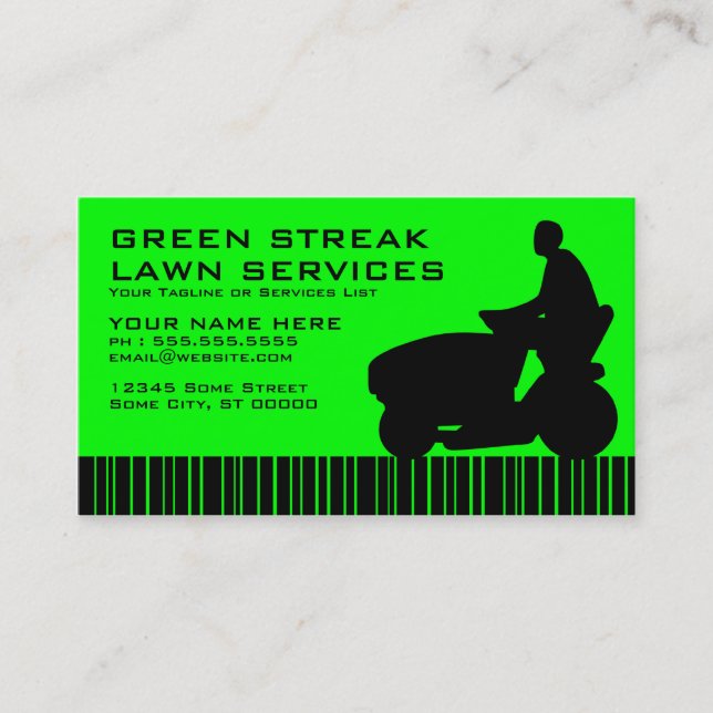 green streak lawn services loyalty card (Front)