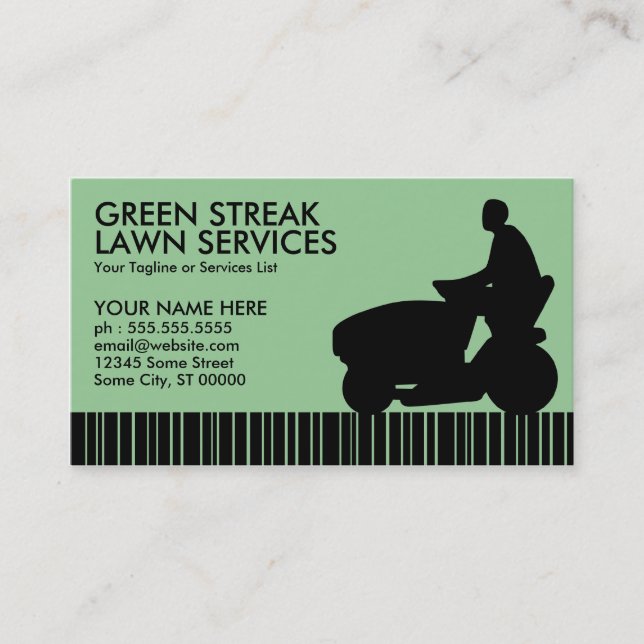 green streak lawn services loyalty card (Front)