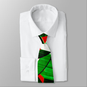 Green streaks over coral orange image with drizzle tie