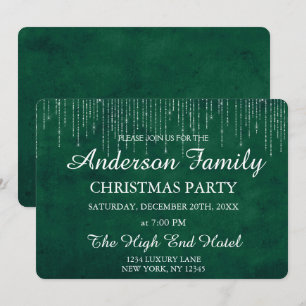 Green String Light Annual Christmas Party Invitation