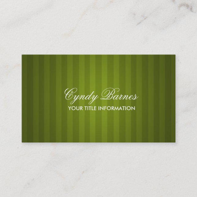 Green Stripe Business Card (Front)