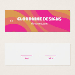 Green Stripe Clothing Size Price Hangtag Card