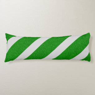 Green Stripe Glitter Body Cushion