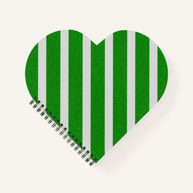 Green Stripe Glitter Notebook (Front)